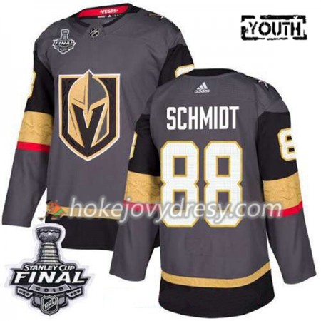 Dětské Hokejový Dres Vegas Golden Knights Nate Schmidt 88 2018 Stanley Cup Final Patch Adidas Šedá Authentic